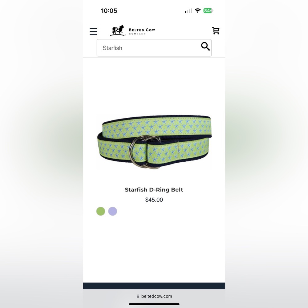 The belted cow starfish belt